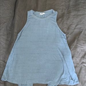 LUSH brand textured dusty blue tank